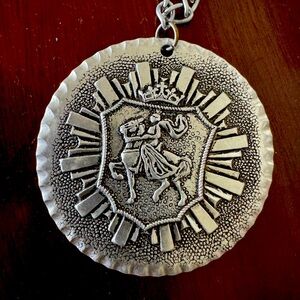 Silver Medallion Knight Pendant
